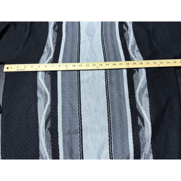 Gachu Coogi Style Black Vertical Stripe Sweater, Casual, Retro, Y2K, 3d,Size XL - Picture 2 of 5
